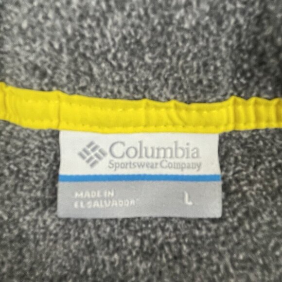 Oregon Ducks Columbia PFG 1/4 Snap Pullover Sweater Men‘s L Gray Fleece - Picture 6 of 10